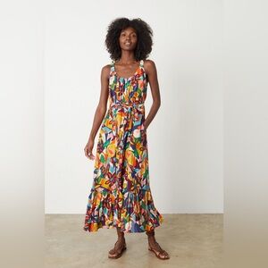 Estelle Colorful Floral Maxi Dress NWOT